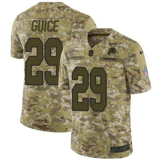 Youth Nike Washington Redskins 29 Derrius Guice Limited Camo 2018 Salute to Service NFL Jersey