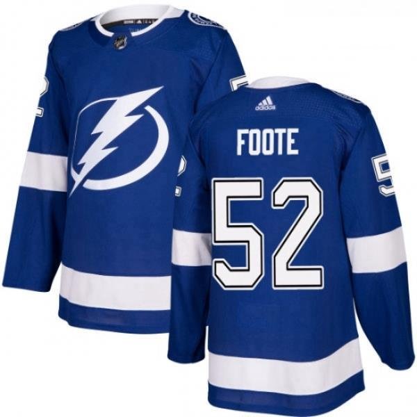 Youth Adidas Tampa Bay Lightning 52 Callan Foote Authentic Royal Blue Home NHL Jersey