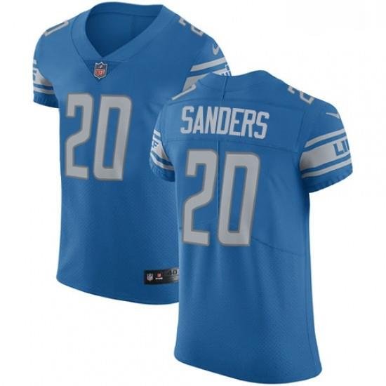 Men Nike Detroit Lions 20 Barry Sanders Light Blue Team Color Vapor Untouchable Elite Player NFL Jersey