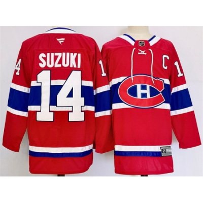 Youth Montreal Canadiens 14 Nick Suzuki Red 2024 25 Stitched Jersey