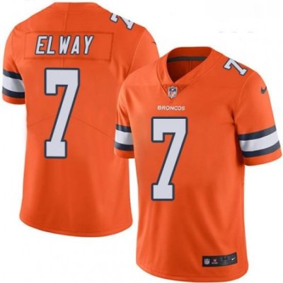 Youth Nike Denver Broncos 7 John Elway Elite Orange Rush Vapor Untouchable NFL Jersey