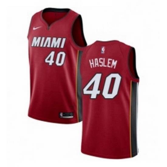 Womens Nike Miami Heat 40 Udonis Haslem Swingman Red NBA Jersey Statement Edition