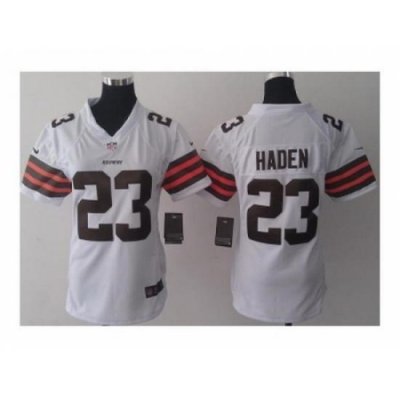 Nike Women Jerseys Cleveland Browns #23 Joe Haden white