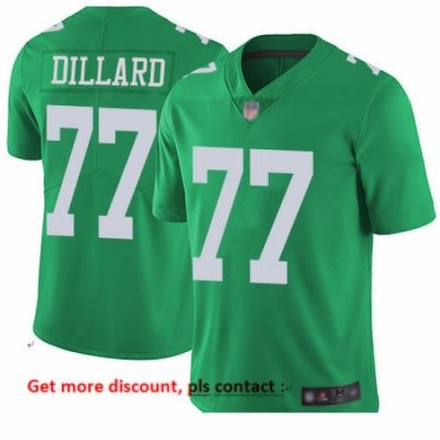 Eagles 77 Andre Dillard Green Men Stitched Football Limited Rush Jersey