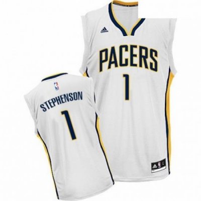 Mens Adidas Indiana Pacers 1 Lance Stephenson Swingman White Home NBA Jersey