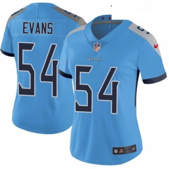 Womens Nike Tennessee Titans 54 Rashaan Evans Light Blue Alternate Vapor Untouchable Limited Player NFL Jersey