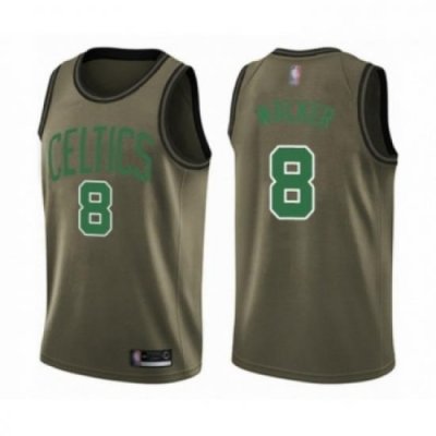 Mens Boston Celtics 8 Kemba Walker Swingman Green Salute to Service Basketball Jersey