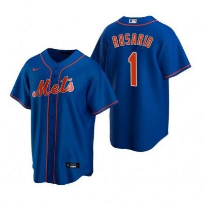 Mens Nike NeW York Mets 1 Amed Rosario Royal Alternate Stitched Baseball Jersey