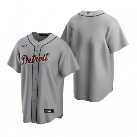 Mens Nike Detroit Tigers Blank Gray Road Baseball Jersey