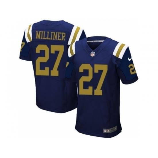 Nike New York Jets 27 Dee Milliner Blue Elite Alternate NFL Jersey