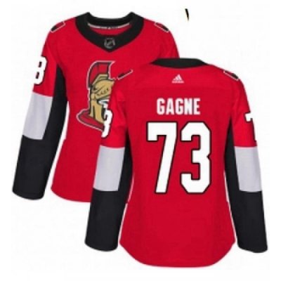 Womens Adidas Ottawa Senators 73 Gabriel Gagne Premier Red Home NHL Jersey