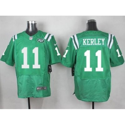 Nike Jets 11 Jeremy Kerley Green Mens Stitched NFL Elite Rush Jersey