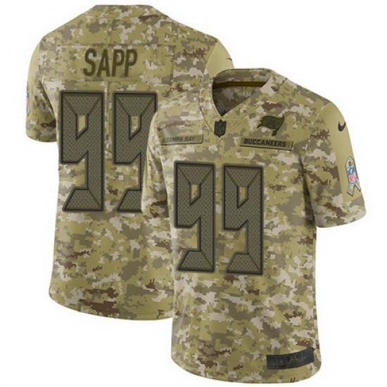 Nike Buccaneers #99 Warren Sapp Camo Mens Stitched NFL Limited 2018 Salute To Service Jersey