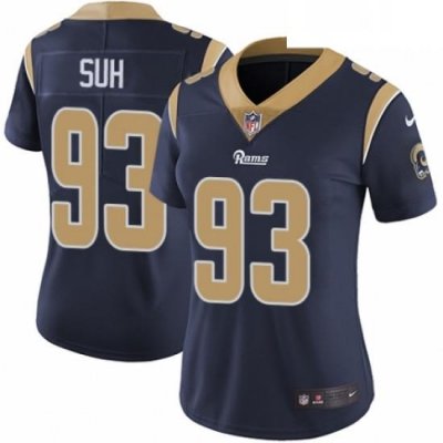 Womens Nike Los Angeles Rams 93 Ndamukong Suh Navy Blue Team Color Vapor Untouchable Limited Player NFL Jersey