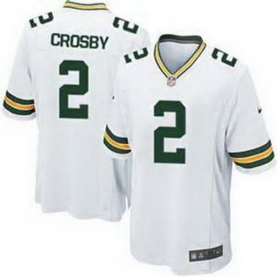 Nike Green Bay Packers #2 Mason Crosby White Mens Stitched NFL Elite Jersey