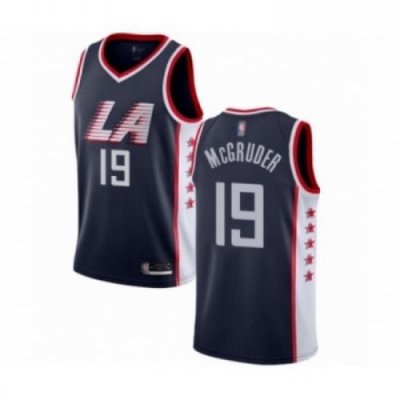 Mens Los Angeles Clippers 19 Rodney McGruder Authentic Navy Blue Basketball Jersey City Edition