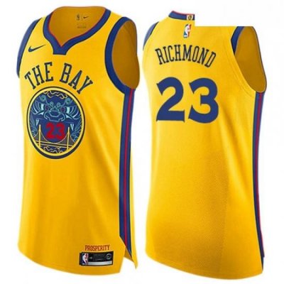 Youth Nike Golden State Warriors 23 Mitch Richmond Swingman Gold NBA Jersey City Edition