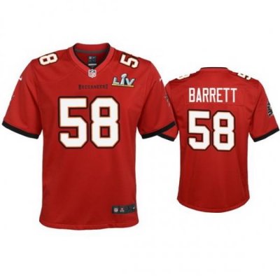 Youth Shaquil Barrett Buccaneers Red Super Bowl Lv Game Jersey