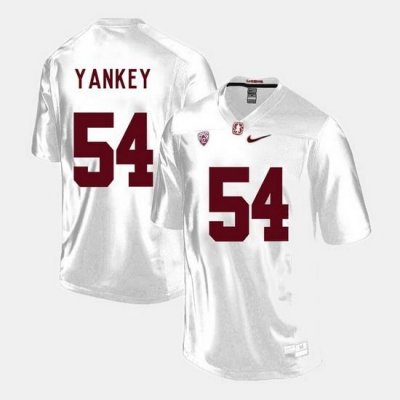 Men Stanford Cardinal David Yankey College Football White Jersey