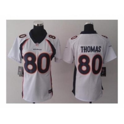 Nike Women Jerseys Denver Broncos #80 Thomas white