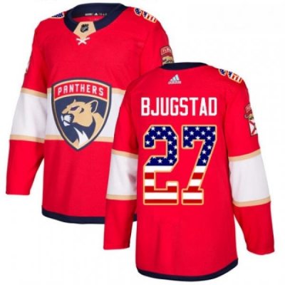 Youth Adidas Florida Panthers 27 Nick Bjugstad Authentic Red USA Flag Fashion NHL Jersey