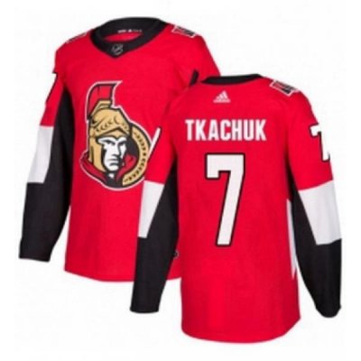 Mens Adidas Ottawa Senators 7 Brady Tkachuk Premier Red Home NHL Jerse