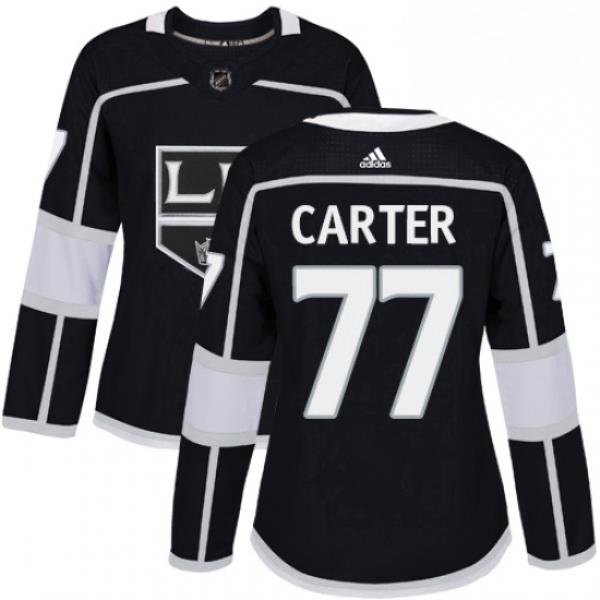 Womens Adidas Los Angeles Kings 77 Jeff Carter Authentic Black Home NHL Jersey