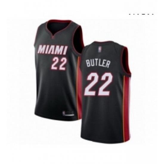 Mens Miami Heat 22 Jimmy Butler Authentic Black Fashion Hardwood Classics Basketball Jersey