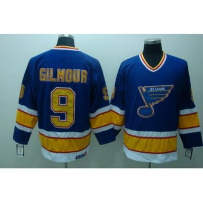 ST.LOUIS BLUES 9 Gilmour Blue Jerseys CCM