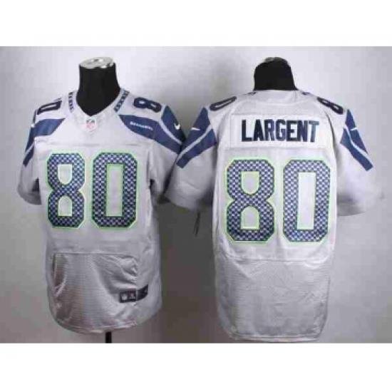 nike nfl jerseys seattle seahaWks 80 largent grey[Elite]