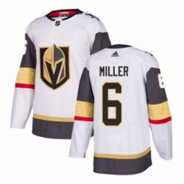 Youth Adidas Vegas Golden Knights 6 Colin Miller Authentic White Away NHL Jersey