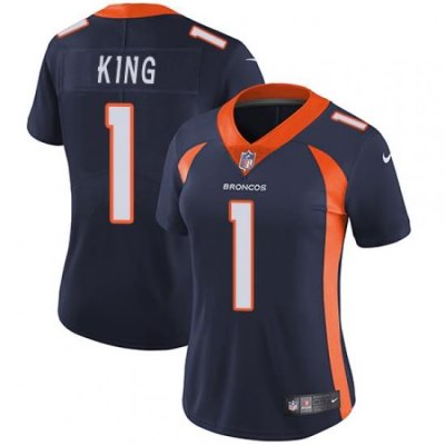 Nike Broncos #1 Marquette King Blue Alternate Womens Stitched NFL Vapor Untouchable Limited Jersey