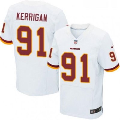 Mens Nike Washington Redskins 91 Ryan Kerrigan New Elite White NFL Jersey