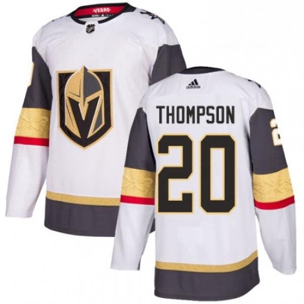 Youth Adidas Vegas Golden Knights 20 Paul Thompson Authentic White Away NHL Jersey