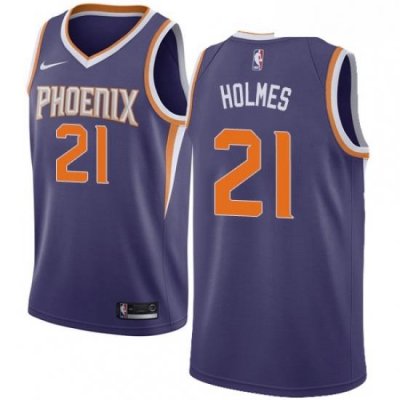 Mens Nike Phoenix Suns 21 Richaun Holmes Swingman Purple NBA Jersey Icon Edition