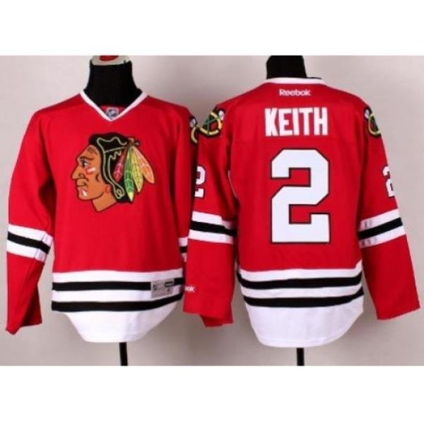 Chicago Blackhawks 2 Duncan Keith Red Hockey NHL Jerseys