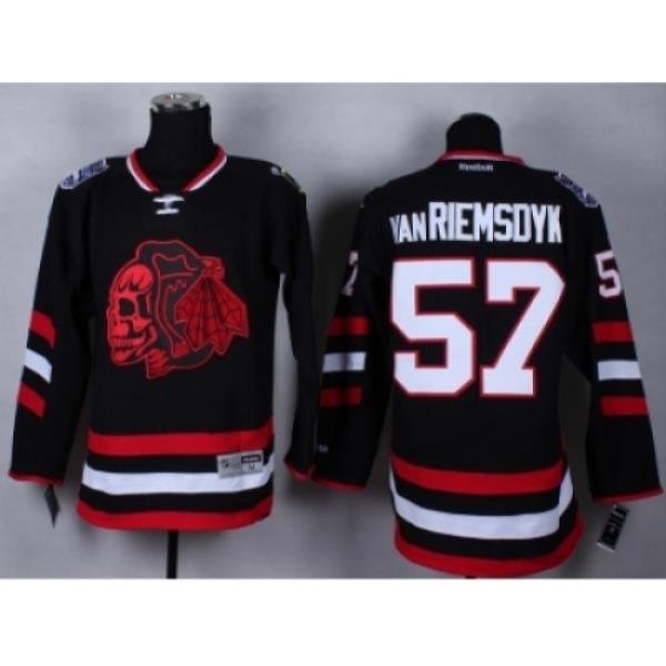 NHL chicago blackhawks #57 vanriemsdyk black Stitched jersey[2014 new stadium]