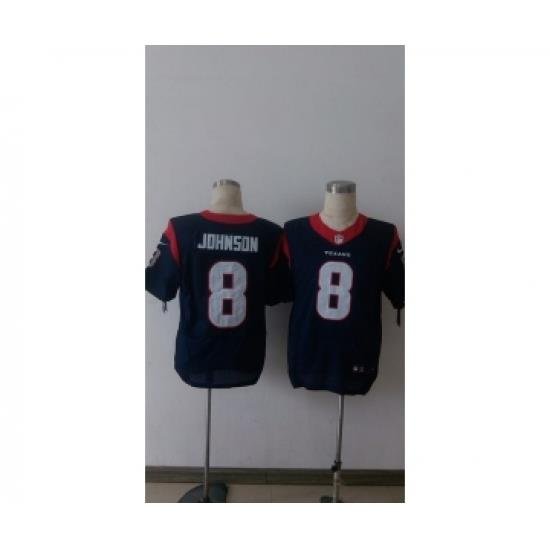 nike nfl jerseys houston texans 8 johnson blue[Elite][johnson]