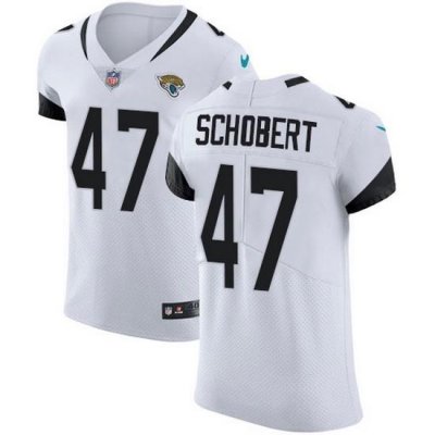 Nike Jaguars 47 Joe Schobert White Men Stitched NFL New Elite Jersey