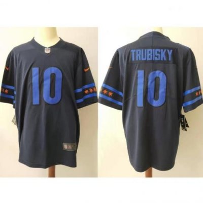 Nike Bears 10 Mitchell Trubisky Black All Star Vapor Untouchable Limited Jersey