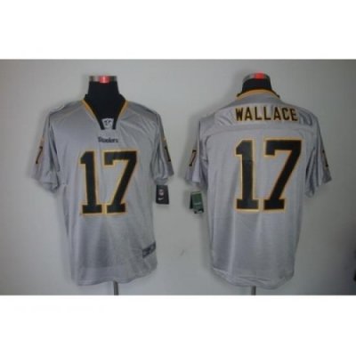 Nike Pittsburgh Steelers 17 Mike Wallace Grey Elite Lights Out NFL Jersey