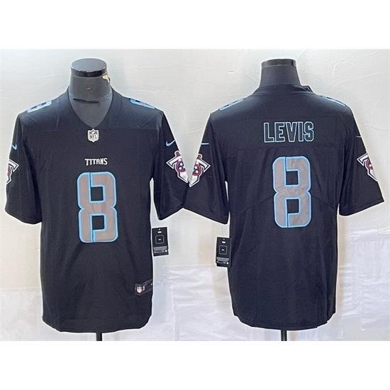 Men Tennessee Titans 8 Will Levis Black 2018 Impact Limited Stitched Jersey