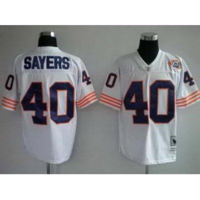 Jerseys Chicago Bears 40 Sayers white throwback Jerseys