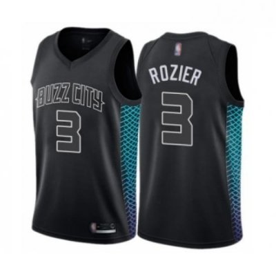 Womens Jordan Charlotte Hornets 3 Terry Rozier Swingman Black Basketball Jersey City Edition