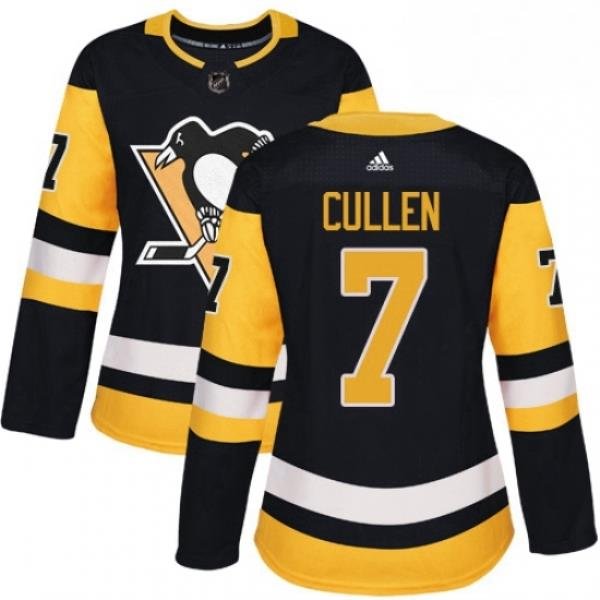 Womens Adidas Pittsburgh Penguins 7 Matt Cullen Authentic Black Home NHL Jersey