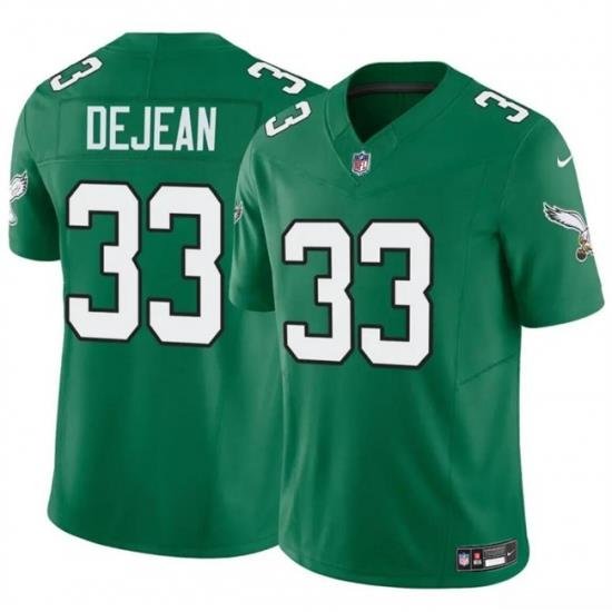 Youth Philadelphia Eagles 33 Cooper DeJean Green 2024 Draft F U S E Vapor Untouchable Throwback Limited Stitched Football Jersey