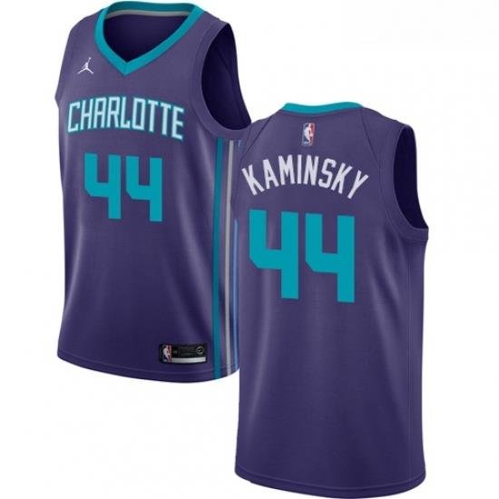 Womens Nike Jordan Charlotte Hornets 44 Frank Kaminsky Authentic Purple NBA Jersey Statement Edition