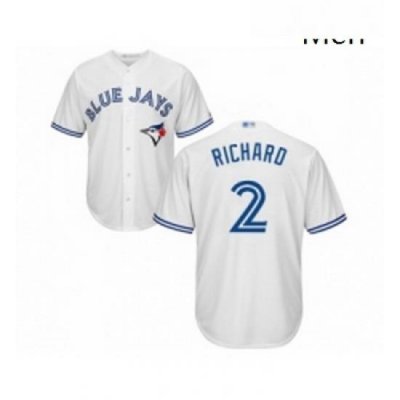 Mens Toronto Blue Jays 2 Clayton Richard Replica White Home Baseball Jersey