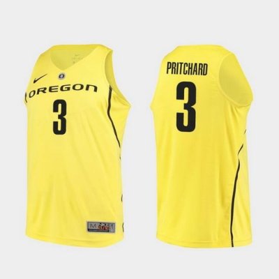 Men Oregon Ducks Payton Pritchard Yellow Authentic College Basketball Jersey