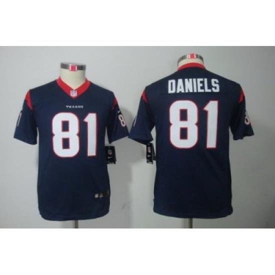 Youth Nike NFL Houston Texans #81 Owen Daniels Blue Color[Youth Limited Jerseys]